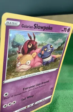Pokemon card & code Galarian Slowpoke SWSH126 Black Star Promo Holo SWIRL - Image 4