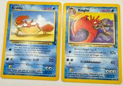 Pokemon Karte TCG Kingler 38+51/62 Fossil No Holo Rare Vintage WOTC LP DE - Image 1