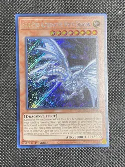 YuGiOh! Blue-Eyes Alternative White Dragon RA02-EN010 Secret Rare 1st Edition NM - Image 1
