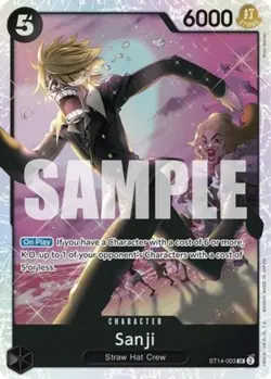 1x Sanji - ST14-003 - SR - Foil NM-Mint OP Starter Deck 14: 3D2Y One Piece - Image 1