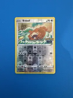 Pokemon TCG Unpeeled Bidoof Ditto Card Pokemon Go 059/078 - Image 1