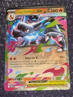 Mega Charizard X ex 013/094 RR Me02: Phantasmal Flames Pokemon Card- NM - Image 1