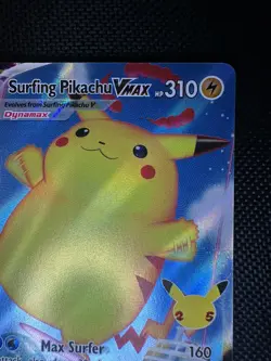 Pokemon TCG Surfing Pikachu Vmax Celebrations 009/025 Holo Ultra Rare - Image 4