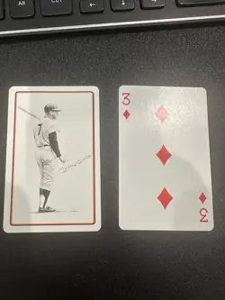 Mickey Mantle 1978 Landsman Sports Deck Playing Cards #3 OF DIAMONDS NM - Image 1