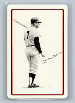 Mickey Mantle 1978 Landsman Sports Deck Playing Cards #3 OF DIAMONDS NM - Image 2