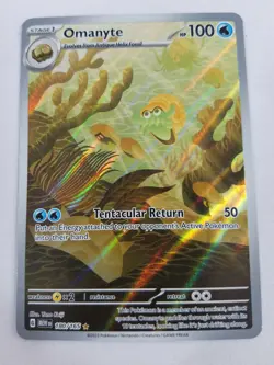 Omanyte 180/165 Pokemon TCG Card Illustration Rare Scarlet & Violet 151 NM - Image 1