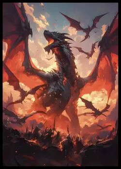2 Sets MTG EDH Card Sleeves 100 Each Dragon, Mermaid High Quality Images - Image 2