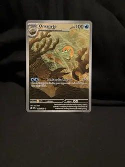 Omanyte 180/165 Scarlet & Violet 151 Illustration Rare Holo Pokemon TCG Card NM - Image 1