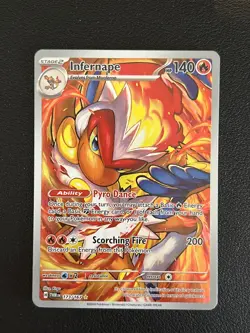 Pokemon TCG Card - Infernape 173/167 Twilight Masquerade Illustration Rare - Image 1