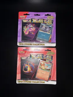 Lot of 2 Pokemon Ascended Heroes 3-Pack Tech Sticker Blister - Charmander/Gastly - Image 1