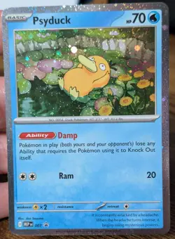 Pokemon TCG - Psyduck 007 MEP Promo Cosmo Holo with Swirl 🍥 - NEAR MINT - Image 1