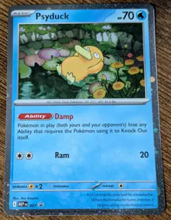 Pokemon TCG - Psyduck 007 MEP Promo Cosmo Holo with Swirl 🍥 - NEAR MINT - Image 3