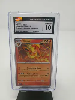 Flareon Pokemon 2025 Black Star Promo 167 Prismatic Evolutions CGC 10 GEM MINT - Image 2