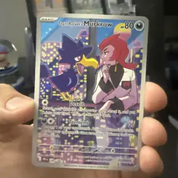 Pokemon Team Rocket's Murkrow Sv10 Destined Rivals 200/182 Holo Rare 80 HP 2025 - Image 2