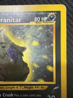 Pokemon TCG Shining Tyranitar 113/105 Neo Destiny Holo HP/DMG - Image 4
