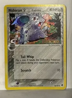 Nidoran 56/101 Stamped Reverse Holo EX Dragon Frontiers Pokemon NM Fast Shipping - Image 1