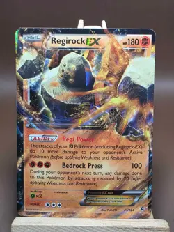 HP Pokemon Regirock EX Ultra Rare XY - Fates Collide Holo 43/124 2016 - Image 1