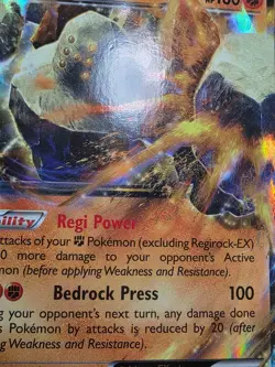 HP Pokemon Regirock EX Ultra Rare XY - Fates Collide Holo 43/124 2016 - Image 5