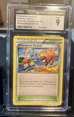 2013 POKEMON BLACK STAR PROMOS, WORLD CHAMPIONSHIPS CHAMPIONS FESTIVAL CGC 8.5 - Image 1