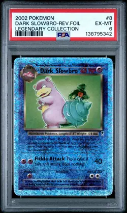 Dark Slowbro [Reverse Holo] - Pokemon Legendary Collection #8 PSA 6.0 - Image 1