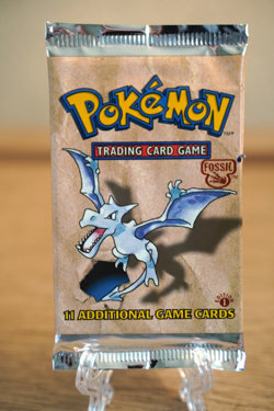 21.28g Pokemon 1st Edition Fossil Booster Pack Factory Sealed Aerodcactyl WOTC - Image 2