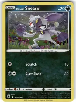 Hisuian Sneasel (Cosmos Holo) 92/189 Holo Promo Deck Exclusives Pokemon Holo NM - Image 1