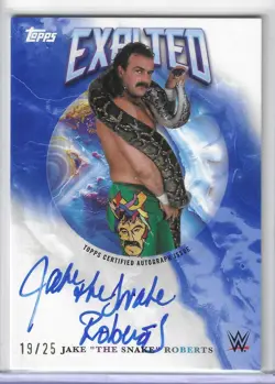 Jake "The Snake" Roberts 2025 Topps Exalted WWE #EXA-JAK Blue Auto 19/25 - Image 1