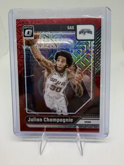 2024-25 Panini Donruss Optic Choice Red Prizm - Julian Champagnie #32 /88 Spurs - Image 1