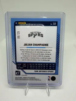 2024-25 Panini Donruss Optic Choice Red Prizm - Julian Champagnie #32 /88 Spurs - Image 2
