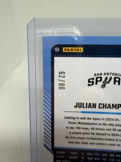 2024-25 Panini Donruss Optic Choice Red Prizm - Julian Champagnie #32 /88 Spurs - Image 3