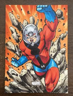 2025 TOPPS CHROME SAPPHIRE MARVEL STUDIOS ANT-MAN GOLD FOIL SKETCH MARLO MARTOS - Image 1