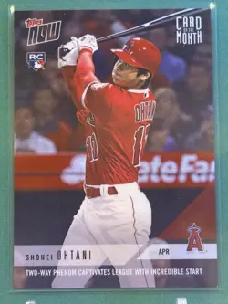 2018 Topps Now #M-APR Shohei Othani Rookie (Card Of The Month) Angels - Image 1