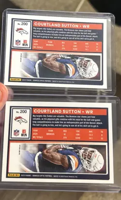 (2) 2025 Donruss Optic #200 Courtland Sutton White Sparkle SSP RARE Free Ship - Image 2