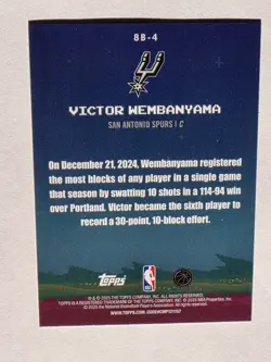 2025-26 Topps - Victor Wembanyama 8-Bit Ballers Gold Holo Foil /50 Spurs #8B-4 - Image 2
