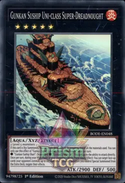 1st ed Gunkan Suship Uni-class Super-Dreadnought super rare BODE-EN048 Yugioh - Image 1