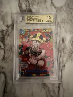 One Piece 2025 Japanese Promo Monkey D. Luffy P-110 BGS 10 - Image 1