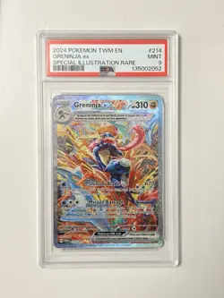 Pokemon 2024 Greninja EX Twilight Masquerade Card 214/167 PSA 9 - Image 1