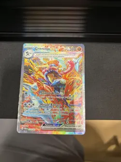 Pokemon TCG Greninja EX 214/167 Twilight Masquerade Full Art Card NM Condition - Image 1