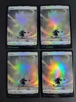 Plains 0267 (X4 Foil) Land MTG Secrets of Strixhaven - Image 1