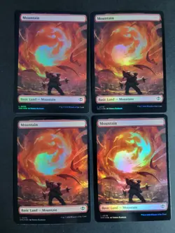 Mountain 0270 (X4 Foil) Land MTG Secrets of Strixhaven - Image 1