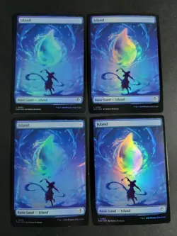 Island 0268 (X4 Foil) Land MTG Secrets of Strixhaven - Image 1