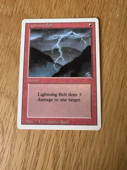 Magic The Gathering Revised Edition Lightning Bolt - Image 1