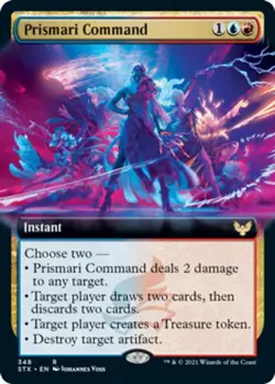[1x] Prismari Command - Foil - Extended Art Near Mint, English Strixhaven Extras - Image 1