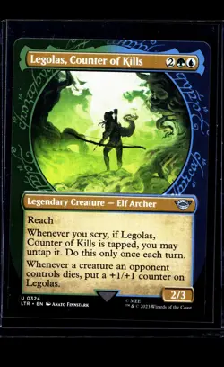 2023 MTG Magic The Gathering LOTR Showcase #324 Legolas Counter of Kills - Image 1