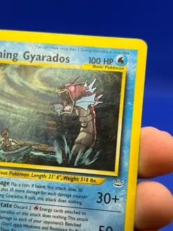 VTG Pokemon Neo Revelation Shining Gyarados 65/64 Secret Rare MP/HP - Image 5