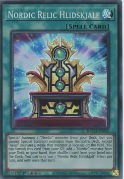 Yugioh Nordic Relic Hlidskjalf BACH-EN055 Super Rare 1st NM x3 Play Set - Image 1
