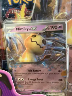 Pokemon TCG Mimikyu ex Box Scarlet & Violet Promo Cards 4 Booster Packs Sealed - Image 2