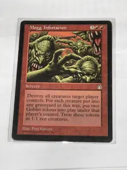 Magic The Gathering Mogg Infestation Stronghold Regular Card Red Sorcery Vtg - Image 1