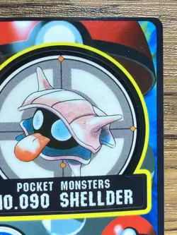 Pokemon Sealdass Sticker Card Shellder No.90 Bandai Pocket Monsters 1997 Japan - Image 4