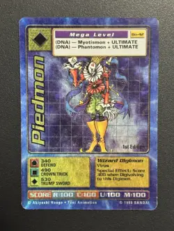 Digimon CCG Piedmon Bo-42 Holo 1st Edition Mega Card 1999 Bandai Vintage - Image 1